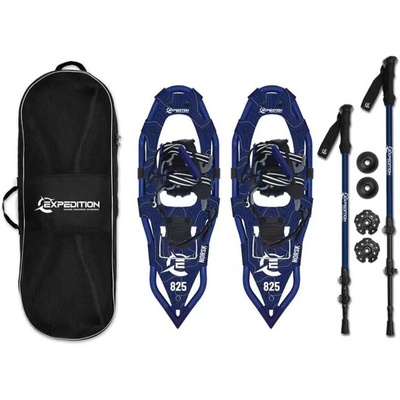 NORSK Ligthweight Aluminum Frame Snowshoe Kit Model 821 21" 150 Pound BLUE NEW - Picture 2 of 11